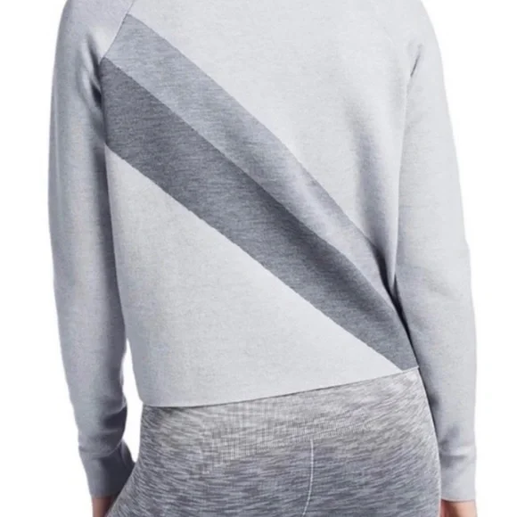LNDR Sweater. Grey stripe chevron crew neck